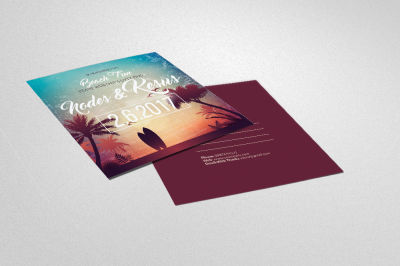 Summer Beach Invitation Post Card