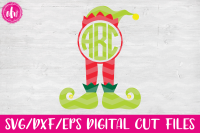 Monogram Elf - SVG, DXF, EPS Cut File