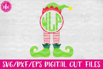 Monogram Elf - SVG, DXF, EPS Cut FIle
