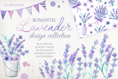 Watercolor Lavender Design Pack