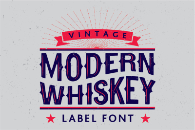 Modern Whiskey label font