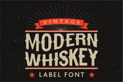Modern Whiskey label font