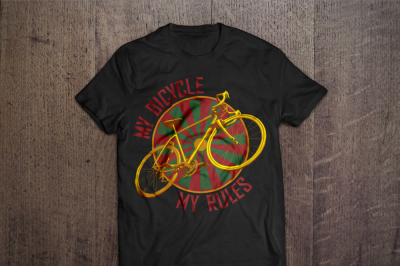My bicycle, my rules T-shirt design