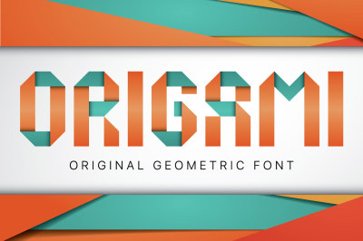 Origami geometric typeface