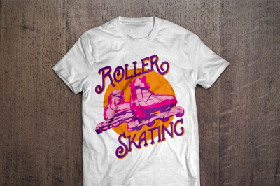 Roller Skating T-shirt design