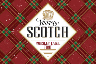 Scotch whiskey label font