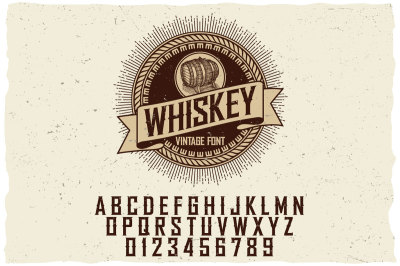 Whiskey Label Font