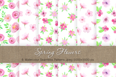Watercolor Floral Patterns Vol.2