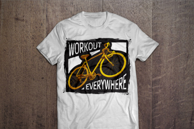 Workout everywhere T-shirt design