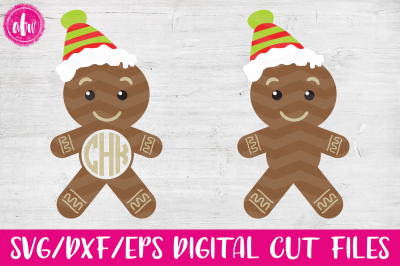 Gingerbread Man - SVG, DXF, EPS Cut Files
