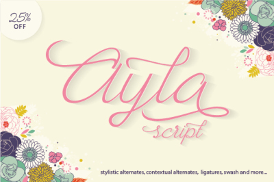 Ayla Script (25% Off)