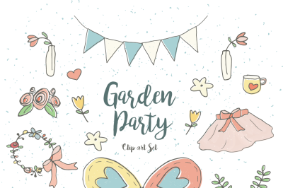 Garden Party Clip Art Set