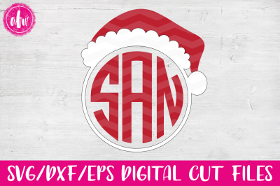 Download Download Monogram Santa Hat Svg Dxf Eps Cut File Free Download Svg Cricut Best Free Download