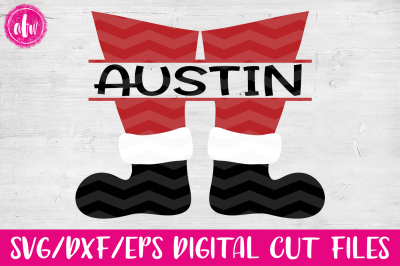 Split Santa Boots - SVG, DXF, EPS Cut File