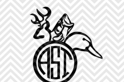 Hunting Monogram (Letters Not Included) 