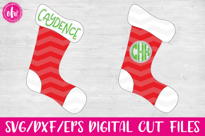Christmas Stockings - SVG, DXF, EPS, Cut Files