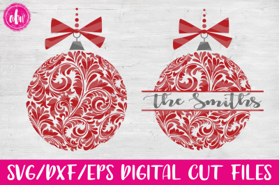 Flourish Christmas Ornaments - SVG, DXF, EPS Cut Files