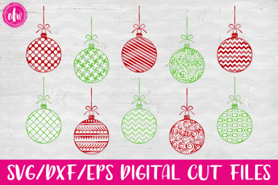 Patterned Ornaments - SVG, DXF, EPS Cut Files