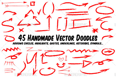 45 Handmade Vector Doodles