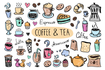 Coffee &amp; Tea doodles