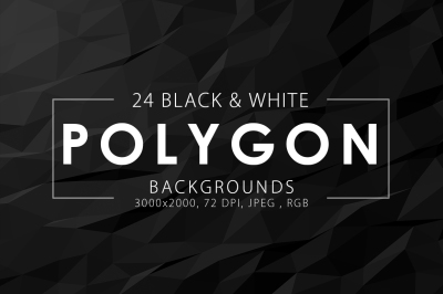 Black & White Polygon Backgrounds