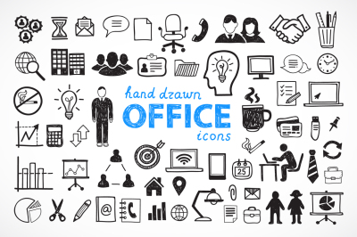 60 hand drawn office icons