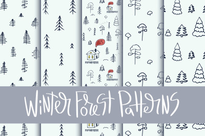 5 Winter Forest Patterns