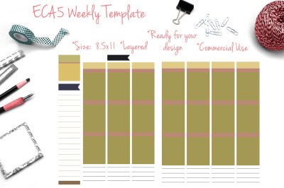 EC A5 Weekly Template