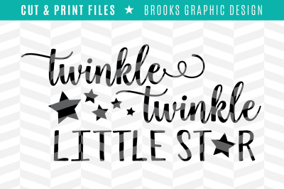 Twinkle Twinkle - DXF/SVG/PNG/PDF Cut & Print Files