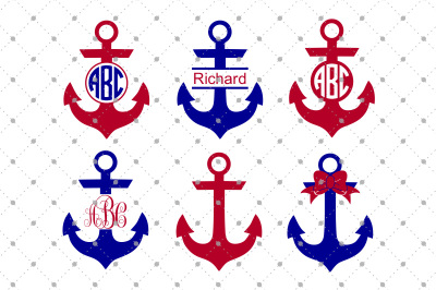 Anchor Monogram Cut Files for Cricut and Silhouette
