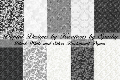 Black White and Silver Background Papers