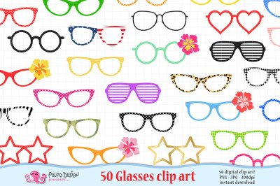 50 Glasses clipart