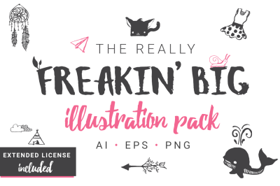 The Really Freakin' Big Illustration Pack w/ Extended Licensing