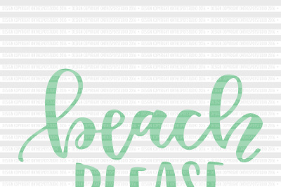 Beach Please SVG Cut File