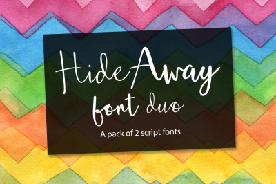 Hide Away font pair + extras 50% OFF