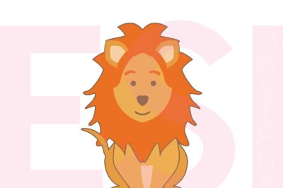 Lion Sitting - SVG, DXF, EPS - Cutting Files