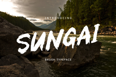 Sungai Brush Typeface