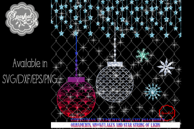 Christmas Ornaments and Garland -SVG-DXF-EPS-PNG