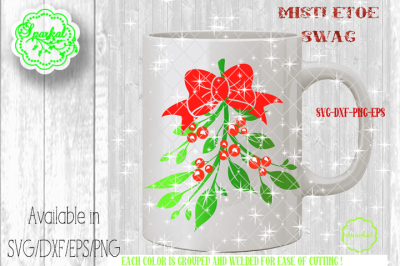 Mistletoe Swag -Cutting Design SVG/EPS/DXF/PNG