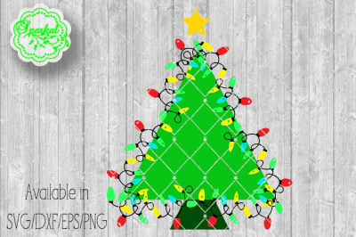 Christmas Tree with Lights - SVG/EPS/DXF/PNG