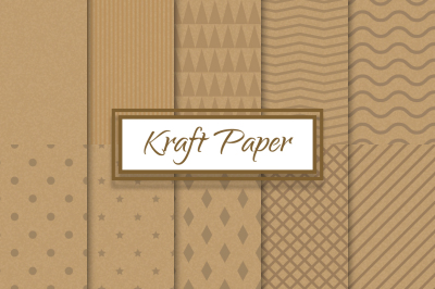 Kraft recycled paper patterns