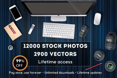 LIFETIME ACCOUNT - Download 12000+ Stock Photos and 2900 Vector Files + UPDATES