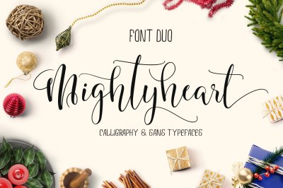 mighty heart - font duo