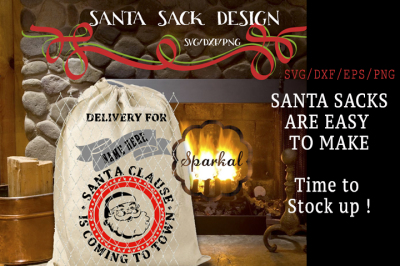 Santa is Coming to Town - Santa Sack Design