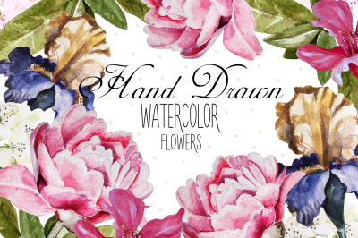 Beautiful watercolor flowers