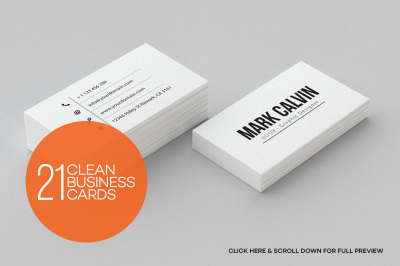 21 Clean Minimal Business Cards