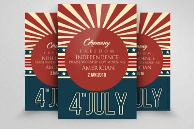 4 Of July Flyer Template