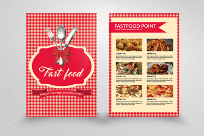 Double Sided Fast Food Burger Flyer