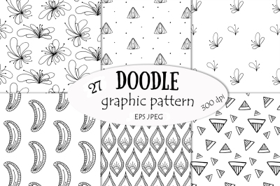 Doodle graphic patterns