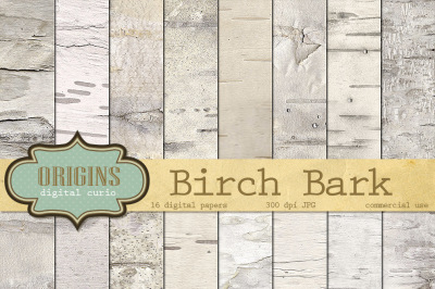 Birch Bark Digital Paper